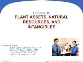 Kế toán, kiểm toán - Chapter 10: Plant assets, natural resources, and intangibles