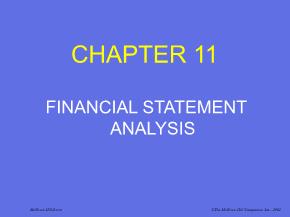 Kế toán, kiểm toán - Chapter 11: Financial statement analysis