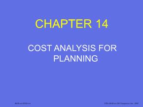 Kế toán, kiểm toán - Chapter 14: Cost analysis for planning