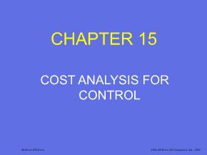 Kế toán, kiểm toán - Chapter 15: Cost analysis for control