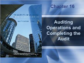 Kế toán, kiểm toán - Chapter 16: Auditing operations and completing the audit