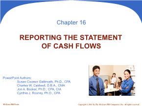 Kế toán, kiểm toán - Chapter 16: Reporting the statement of cash flows