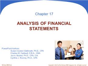 Kế toán, kiểm toán - Chapter 17: Analysis of financial statements