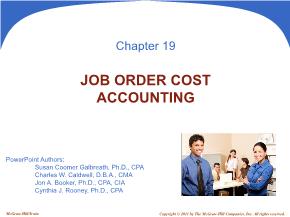 Kế toán, kiểm toán - Chapter 19: Job order cost accounting