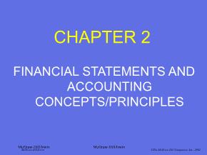 Kế toán, kiểm toán - Chapter 2: Financial statements and accounting concepts/principles