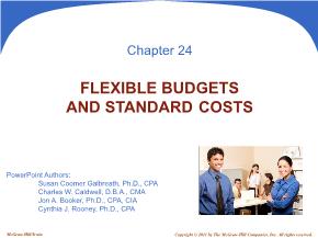 Kế toán, kiểm toán - Chapter 24: Flexible budgets and standard costs