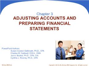 Kế toán, kiểm toán - Chapter 3: Adjusting accounts and preparing financial statements