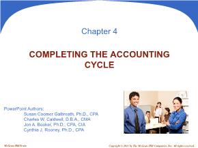 Kế toán, kiểm toán - Chapter 4: Completing the accounting cycle