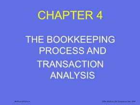 Kế toán, kiểm toán - Chapter 4: The bookkeeping process and transaction analysis