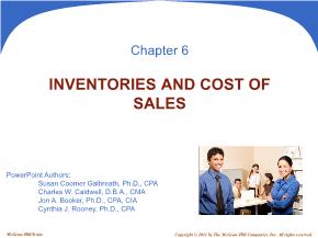 Kế toán, kiểm toán - Chapter 6: Inventories and cost of sales