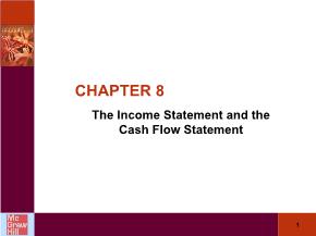 Kế toán, kiểm toán - Chapter 8: The income statement and the cash flow statement