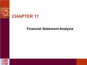 Kế toán, kiểm toán - Kế toán, kiểm toán - Chapter 11: Financial statement analysis