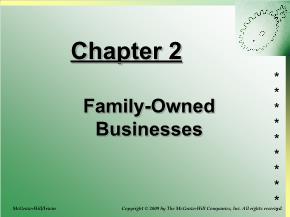 Kinh doanh marketing - Chapter 2: Family - Owned businesses