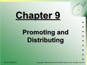 Kinh doanh marketing - Chapter 9: Promoting and distributing