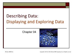Kinh tế học - Chapter 04: Describing data: Displaying and exploring data