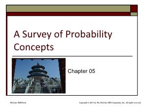 Kinh tế học - Chapter 05: A survey of probability concepts