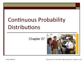 Kinh tế học - Chapter 07: Continuous probability distributions