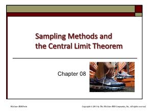Kinh tế học - Chapter 08: Sampling methods and the central limit theorem