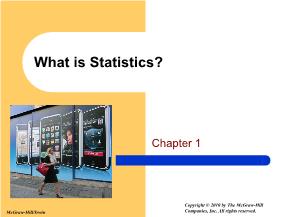 Kinh tế học - Chapter 1: What is Statistics