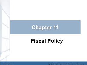 Kinh tế học - Chapter 11: Fiscal policy