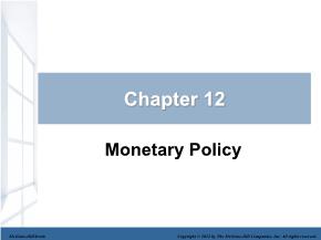 Kinh tế học - Chapter 12: Monetary policy