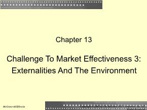 Kinh tế học - Chapter 13: Challenge to market effectiveness 3: externalities and the environment