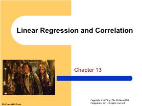 Kinh tế học - Chapter 13: Linear regression and correlation