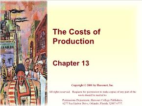 Kinh tế học - Chapter 13: The costs of production