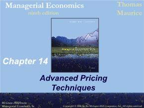 Kinh tế học - Chapter 14: Advanced pricing techniques