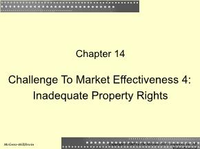 Kinh tế học - Chapter 14: Challenge to market effectiveness 4: Inadequate property rights