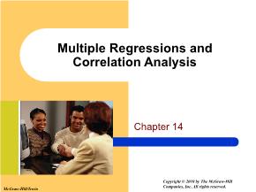 Kinh tế học - Chapter 14: Multiple regressions and correlation analysis
