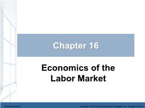 Kinh tế học - Chapter 16: Economics of the labor market