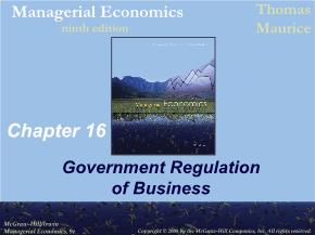 Kinh tế học - Chapter 16: Government regulation of business