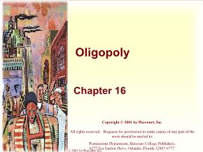 Kinh tế học - Chapter 16: Oligopoly