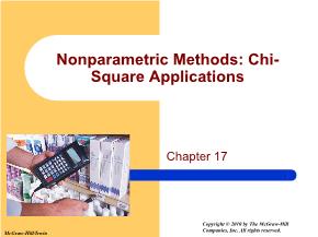 Kinh tế học - Chapter 17: Nonparametric methods: Chi - Square applications
