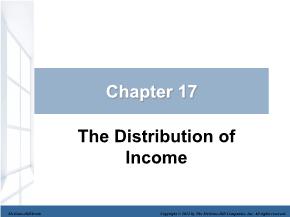 Kinh tế học - Chapter 17: The distribution of income