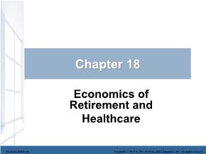 Kinh tế học - Chapter 18: Economics of retirement and healthcare