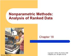 Kinh tế học - Chapter 18: Nonparametric methods: Analysis of ranked data