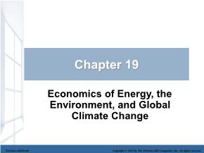 Kinh tế học - Chapter 19: Economics of energy, the environment, and global climate change