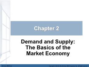 Kinh tế học - Chapter 2: Demand and Supply: The Basics of the Market Economy
