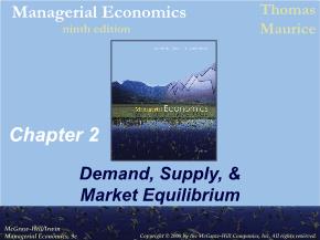 Kinh tế học - Chapter 2: Demand, supply, & market equilibrium