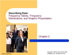 Kinh tế học - Chapter 2: Describing data: Frequency tables, frequency distributions, and graphic presentation