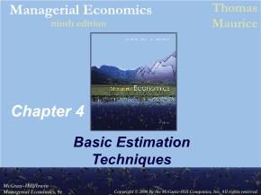 Kinh tế học - Chapter 4: Basic estimation techniques
