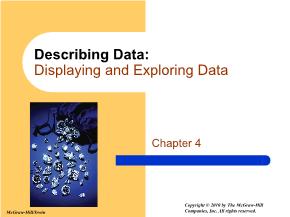 Kinh tế học - Chapter 4: Describing data: displaying and exploring data