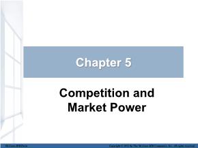 Kinh tế học - Chapter 5: Competition and market power