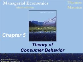 Kinh tế học - Chapter 5: Theory of consumer behavior