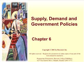 Kinh tế học - Chapter 6: Supply, demand and government policies