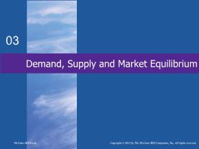 Kinh tế học - Demand, supply and market equilibrium