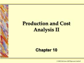 Kinh tế học vĩ mô - Chapter 10: Production and cost analysis II
