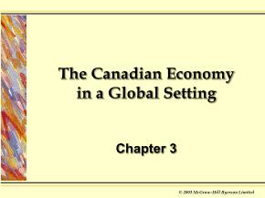Kinh tế học vĩ mô - Chapter 3: The canadian economy in a global setting